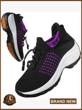 Non Slip Work Shoes Women Orthopedic Comfort Slip on Breathable Casual Sneakers